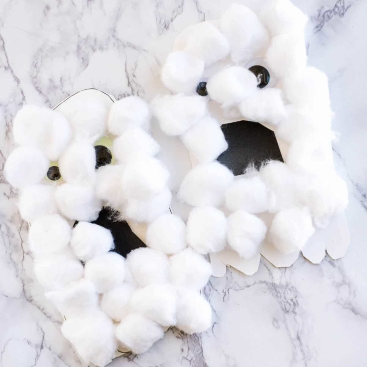 cotton ball ghosts craft