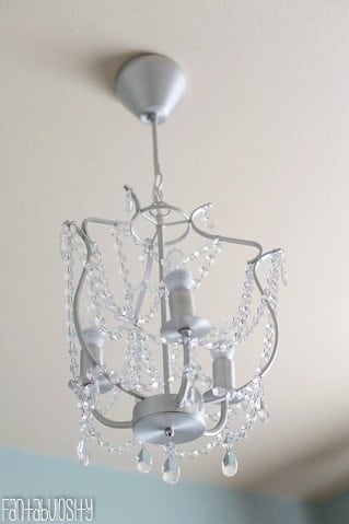 Baby Girl Nursery Gray and Coral Design Chandelier https://fantabulosity.com