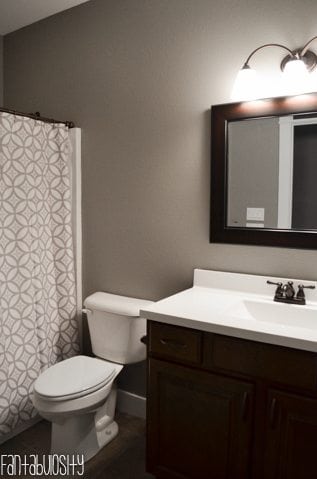 Home Tour Part 6: Guest Bathroom Decorations and design Gray & White https://fantabulosity.com