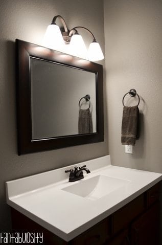Home Tour Part 6: Guest Bathroom Decorations and design Gray & White https://fantabulosity.com