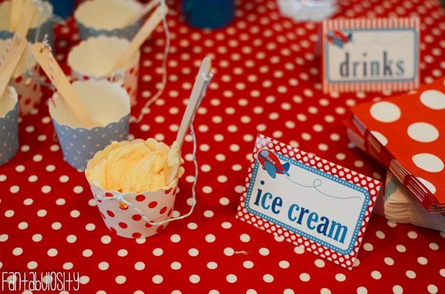 Airplane First Birthday Party Ideas Ice Cream