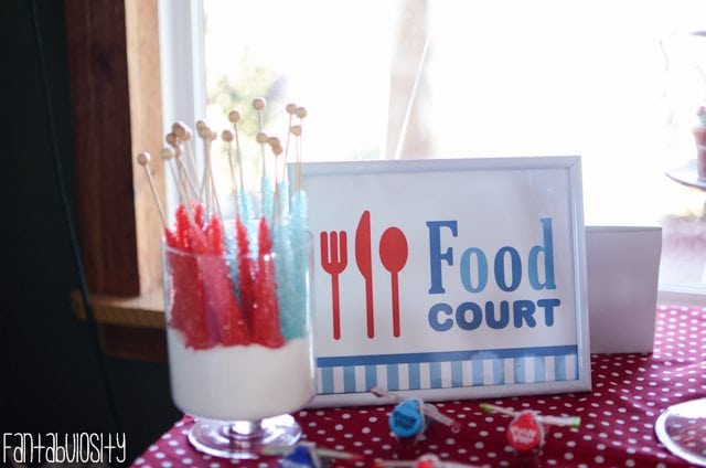 Airplane First Birthday Party Ideas Food Court