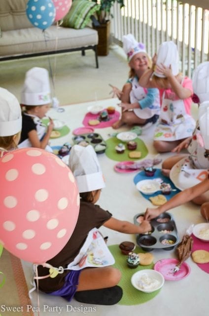 Baking Party Girl Birthday Girls Decorating Cookies