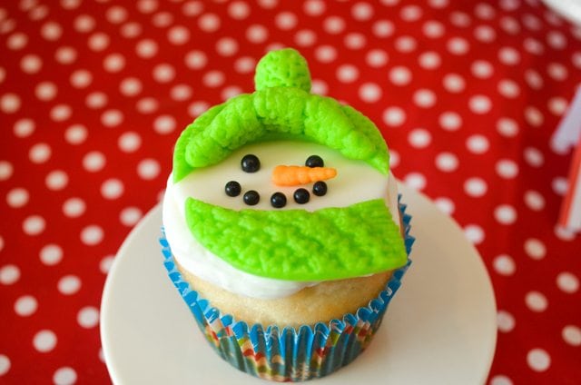 Christmas Play Date Snowmen Theme cupcake toppers