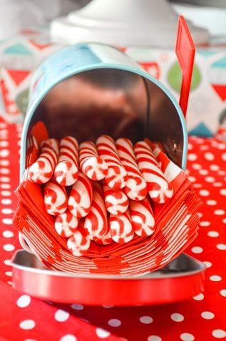 Christmas Play Date Snowmen Theme peppermint sticks