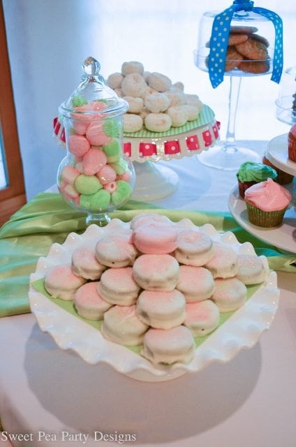 Baking Party, Girl Birthday Party Ideas Cupcake Garland White Chocolate Oreos