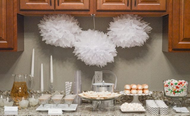 White Christmas Party Ideas Dessert table https://fantabulosity.com