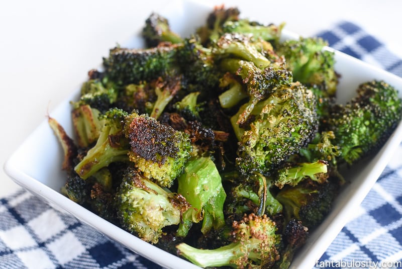 Garlic Roasted Broccoli - A DELICIOUS Healthy Side Dish Recipe