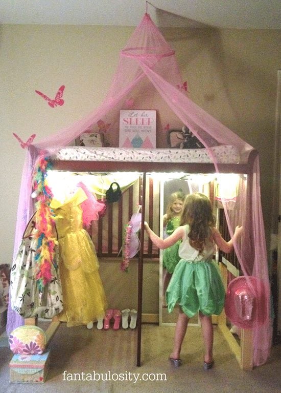 Turn your crib in to a dress up, dressing room! https://fantabulosity.com  