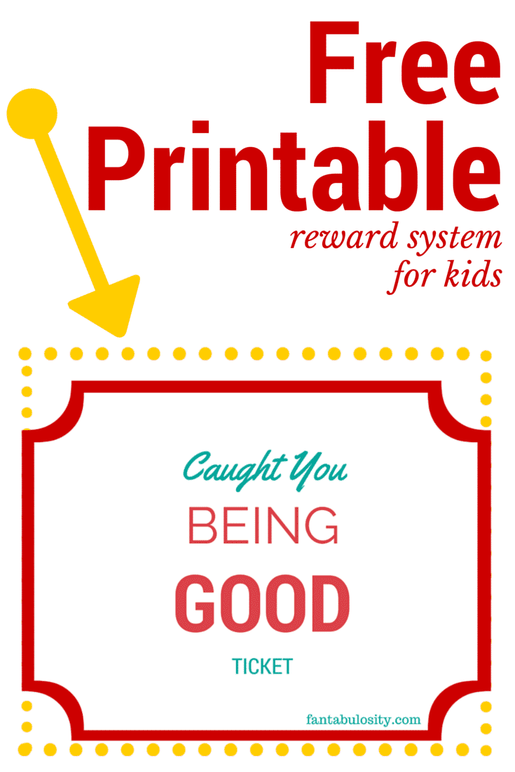 kids good behavior reward ticket printable digital pdf prize etsy