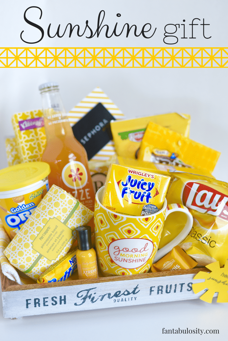 Gift of Sunshine All Things Yellow Plus Free Printables  inkhappi   Sunshine gift Summer gift baskets Yellow gifts