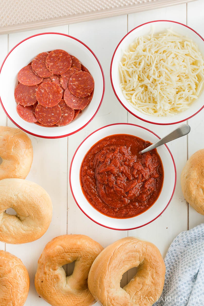 Pizza Bagels Ingredients