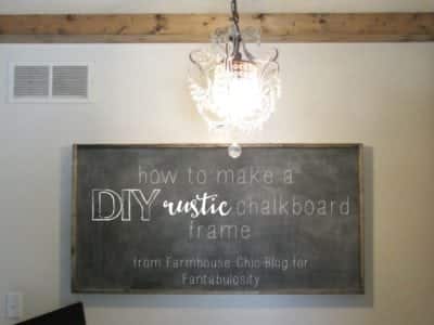 rustic chalkboard frame