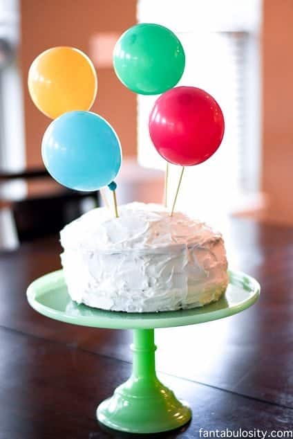 Birthday Cake with little balloons!