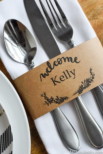 Customizable Name Cards. Free Printable!