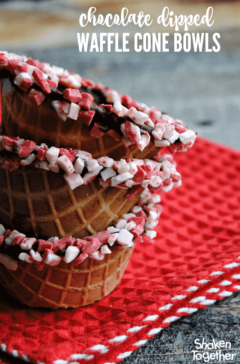 Chocolate Dipped Waffle Cone Bowls