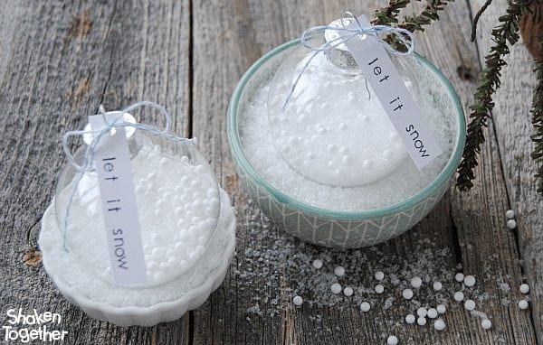 It is a DIY Christmas with this easy Let It Snow Ornament!