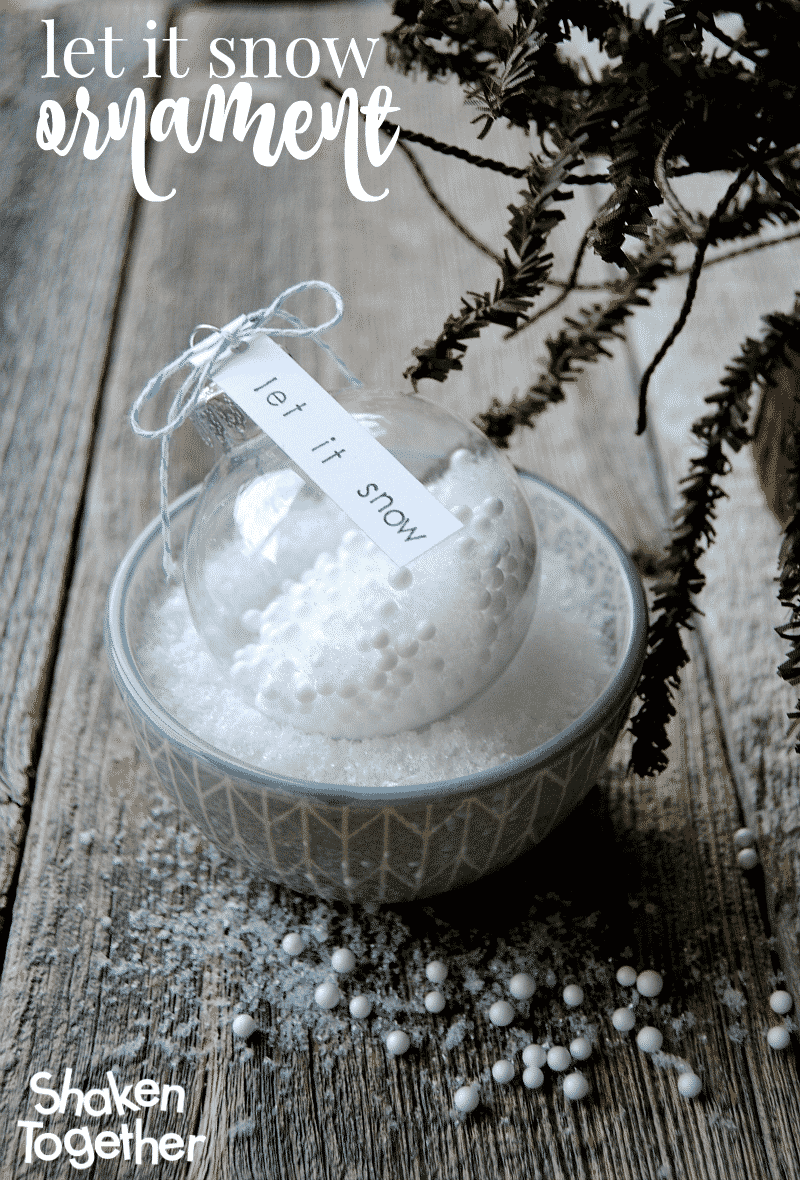 It is a DIY Christmas with this easy Let It Snow Ornament!