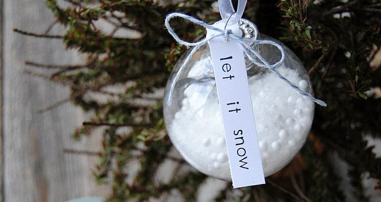 Let it snow, DIY Christmas Ornament. Ornament exchange idea