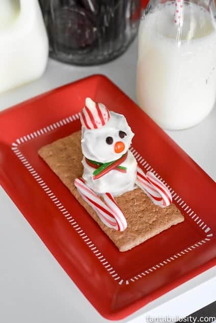 Milk and Cookies Party Play Date Ideas. Snowman Nutter Butter Truffle