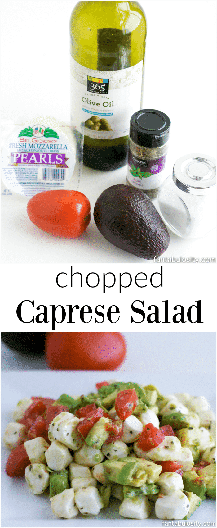 Chopped Caprese Salad Recipe. This was so quick and easy! fantabulosity.com