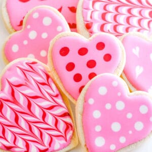 Heart shaped cookies for Valentine's Day