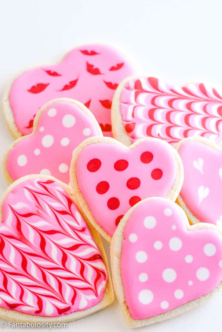 Valentine's Day Heart Sugar Cookies - Fantabulosity