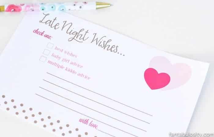 Free Printable Baby Shower Advice &amp; Best Wishes Cards - Fantabulosity