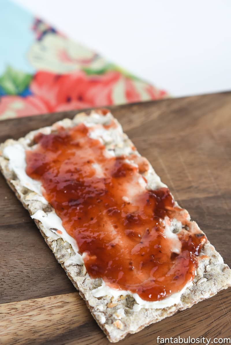 Snack Ideas for Toddlers  Flaxseed Cracker with Cream Cheese and Jam! Healthy Snack Recipe Ideas for Toddlers