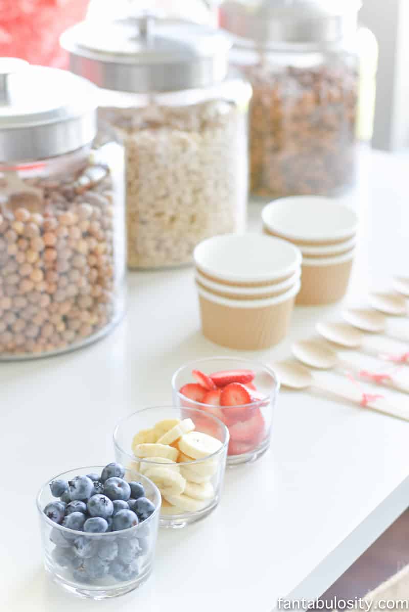 Cereal Bar Ideas: Brunch shower, bridal shower, mother's day, baby shower breakfast party
