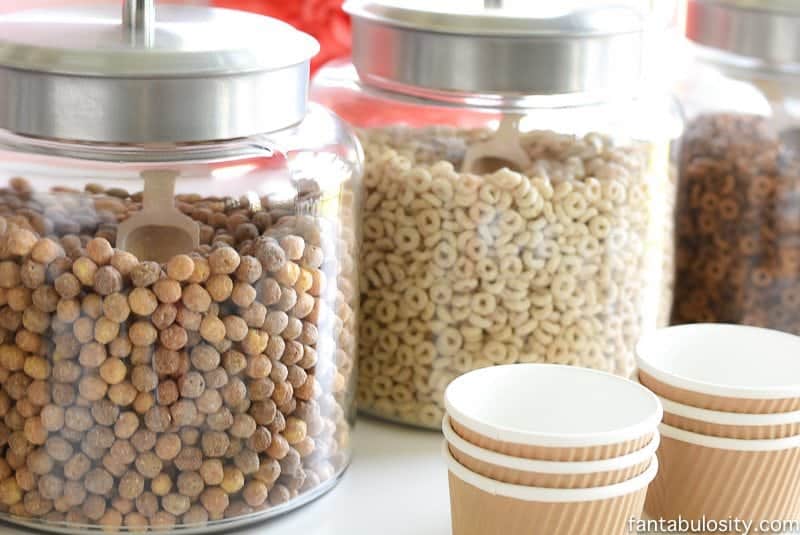 Cereal Bar Ideas: Brunch shower, bridal shower, mother's day, baby shower breakfast party