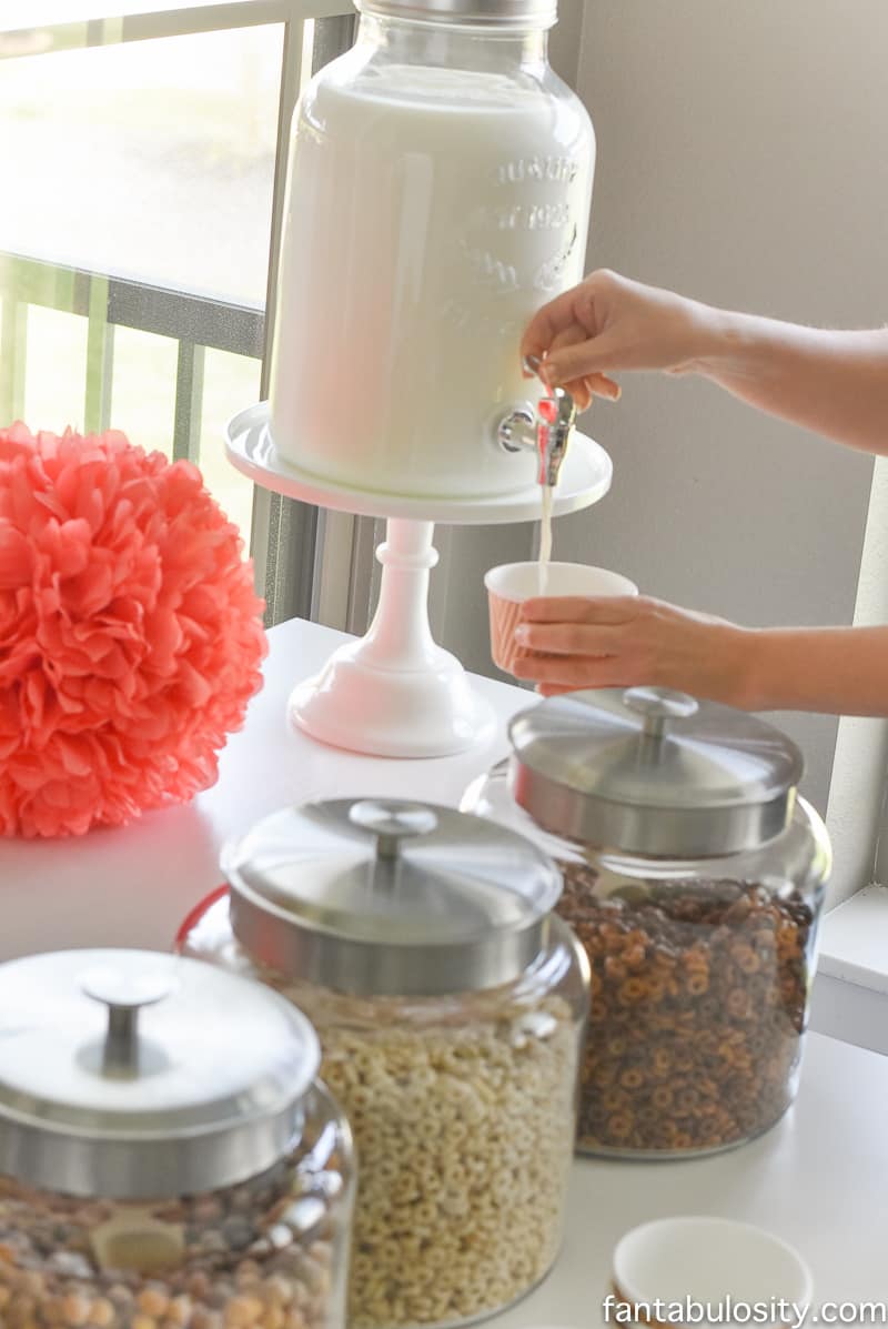 Cereal Bar Ideas: Brunch shower, bridal shower, mother's day, baby shower breakfast party