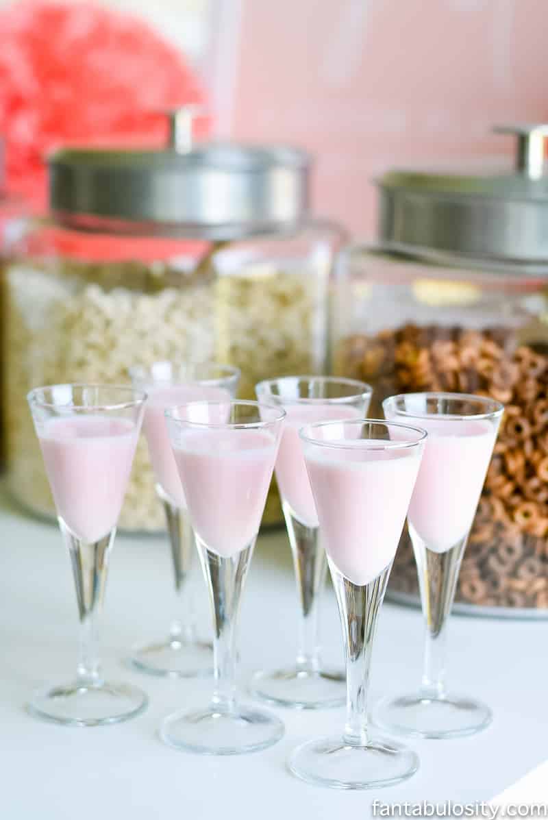 Clink Clink Pink Drink Ideas - Strawberry Milk for a pretty in pink brunch!