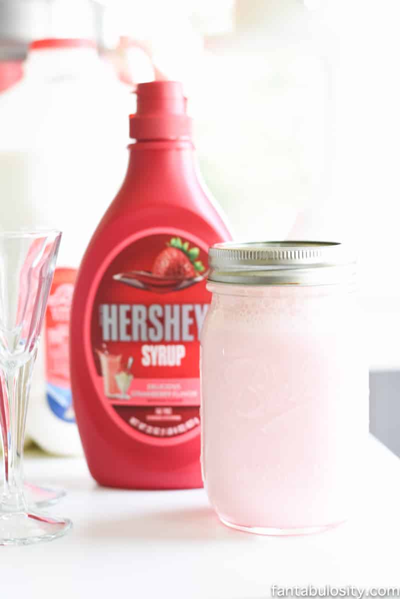 Clink Clink Pink Drink Ideas - Strawberry Milk for a pretty in pink brunch!