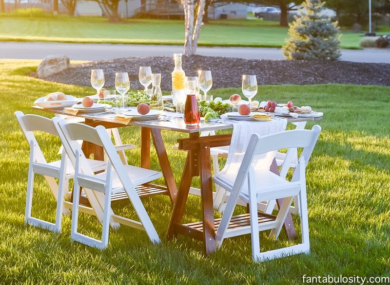 Pop Up Backyard Dinner Party: Entertaining Ideas, classy, easy simple, quick, fun, outside. Outdoor Party Ideas