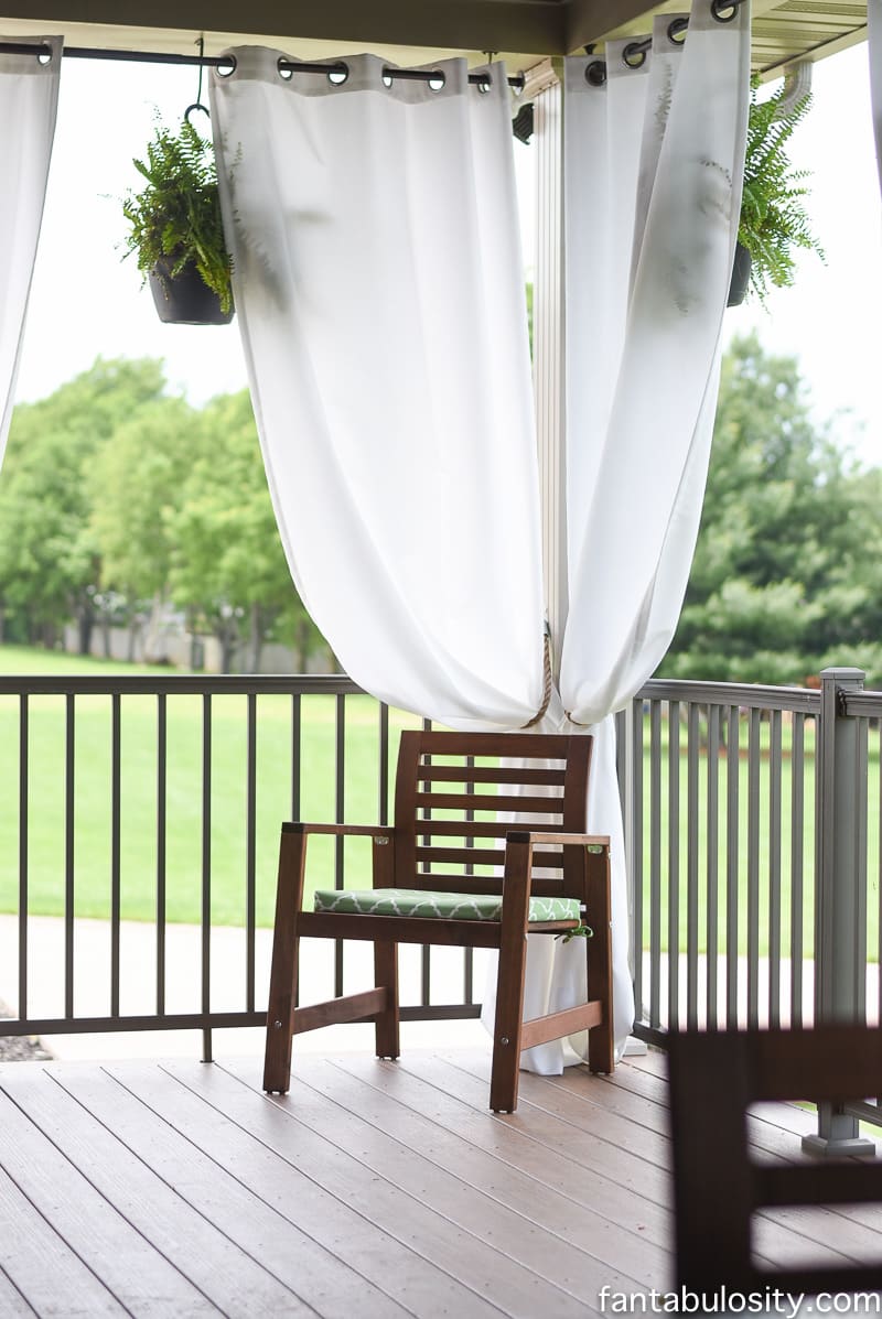How to make your own patio curtain tie-backs https://fantabulosity.com