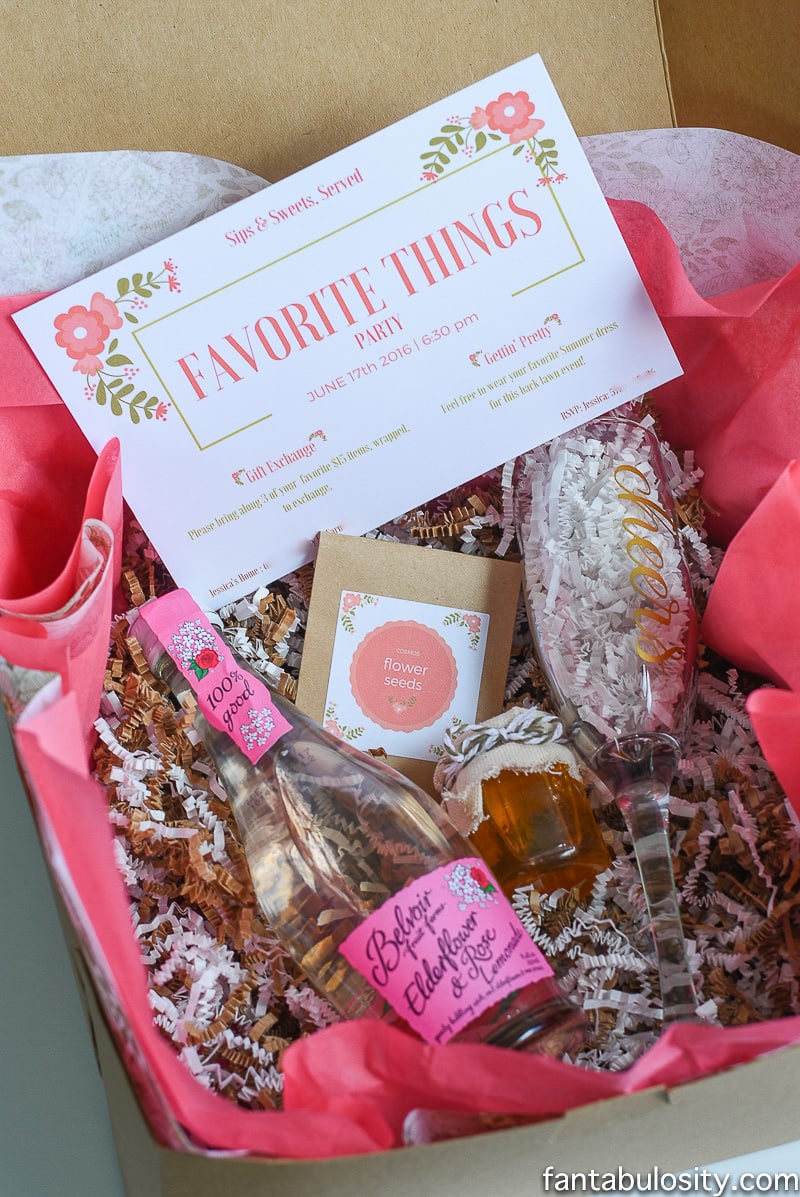 Favorite Things Invitation Ideas - Hand Delivered, Boxed Invites; flowers, pink, spring, summer outdoor party