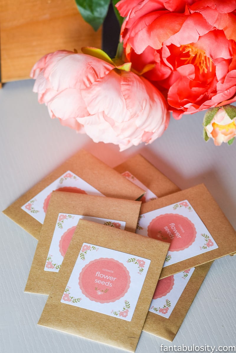 Flower Seed Party Favors