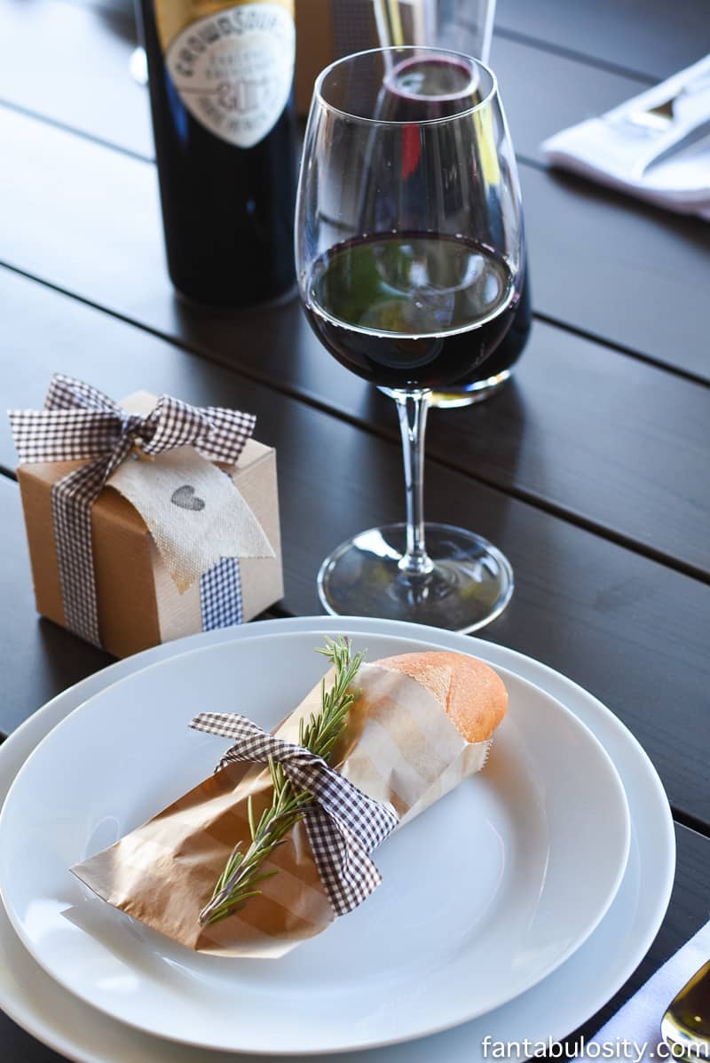 Rustic Wine Place Setting Idea