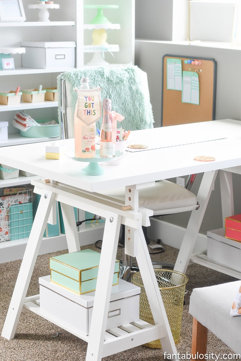 Home office desk idea. IKEA pieces