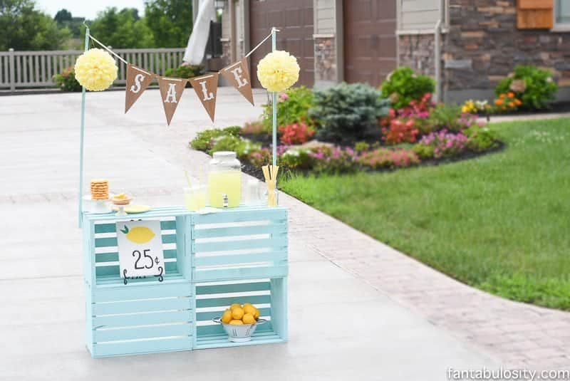 cardboard lemonade stand for kids