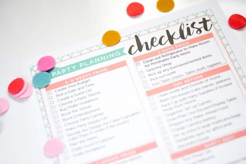 free party planning checklist