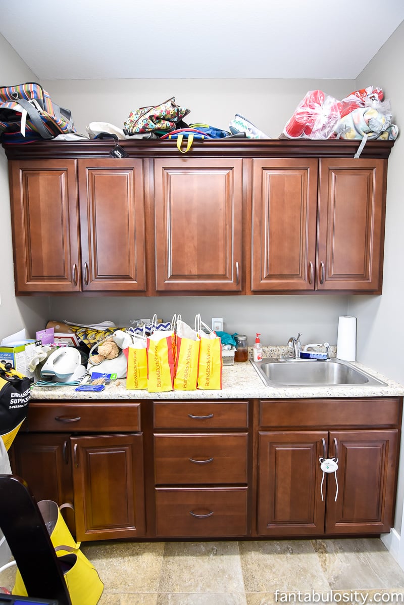 Laundry Room Countertops... before the organization!