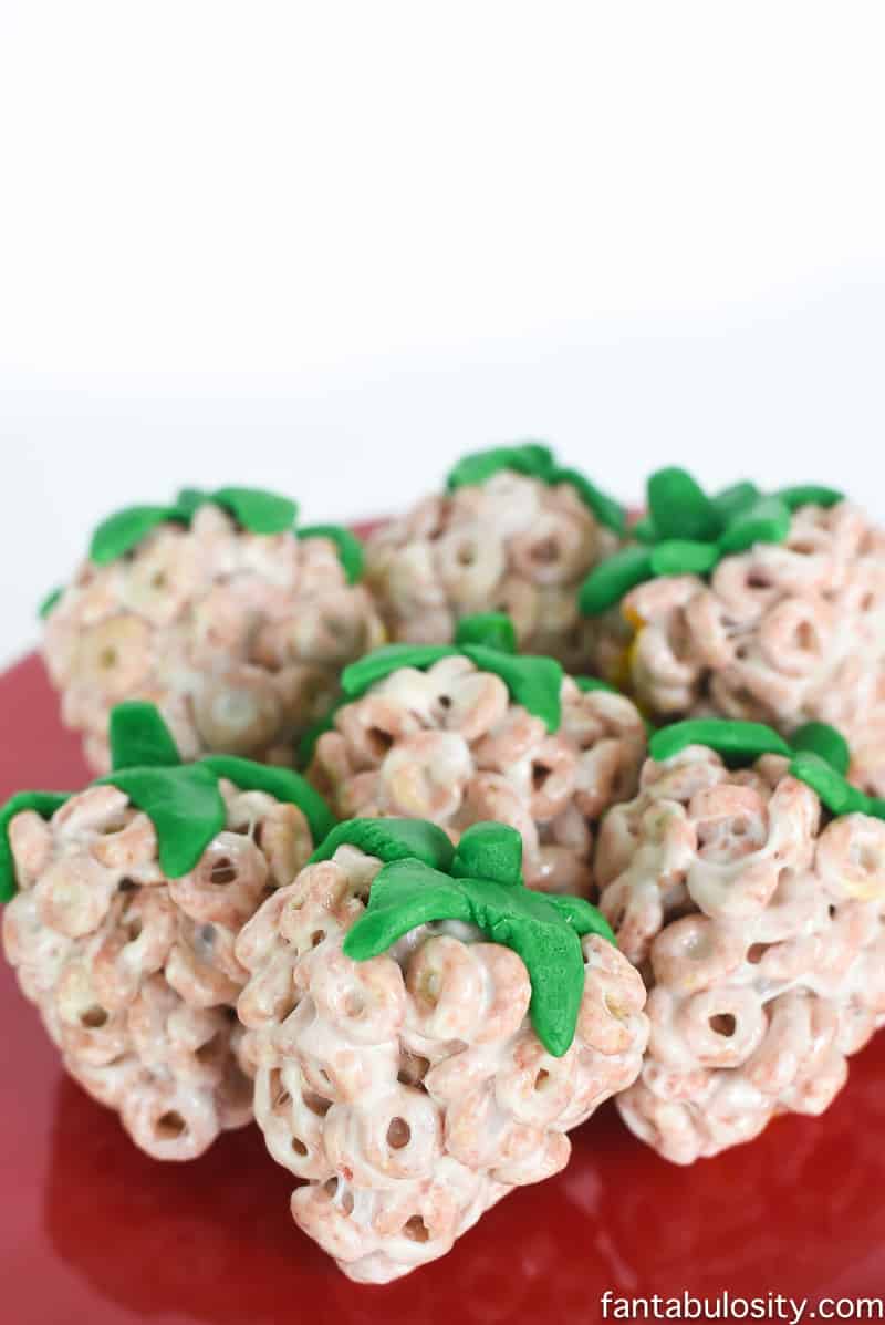 Chocolate Covered Strawberry Cereal Treats