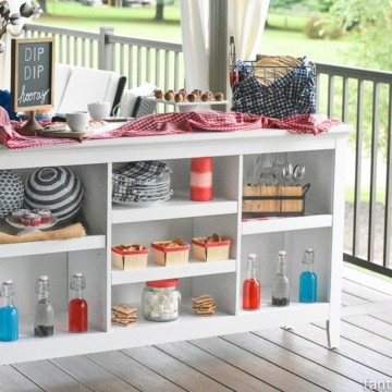 A Dip Bar! Such a fun way to style snacks for a party.