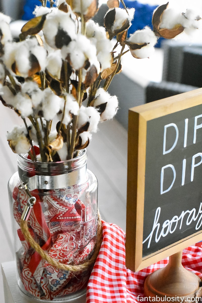 A Dip Bar! Such a fun way to style snacks for a party.