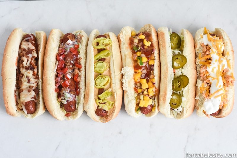 Hot Dog Bar - How to Make a Hot Dog Bar + 8 Fancy Hot Dogs