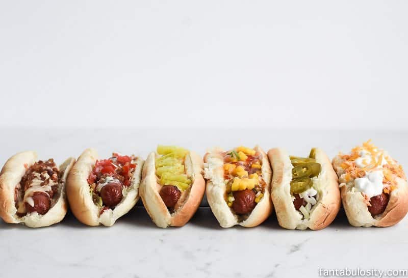Hot Dog Week: Great Topping Ideas for a hot dog bar
