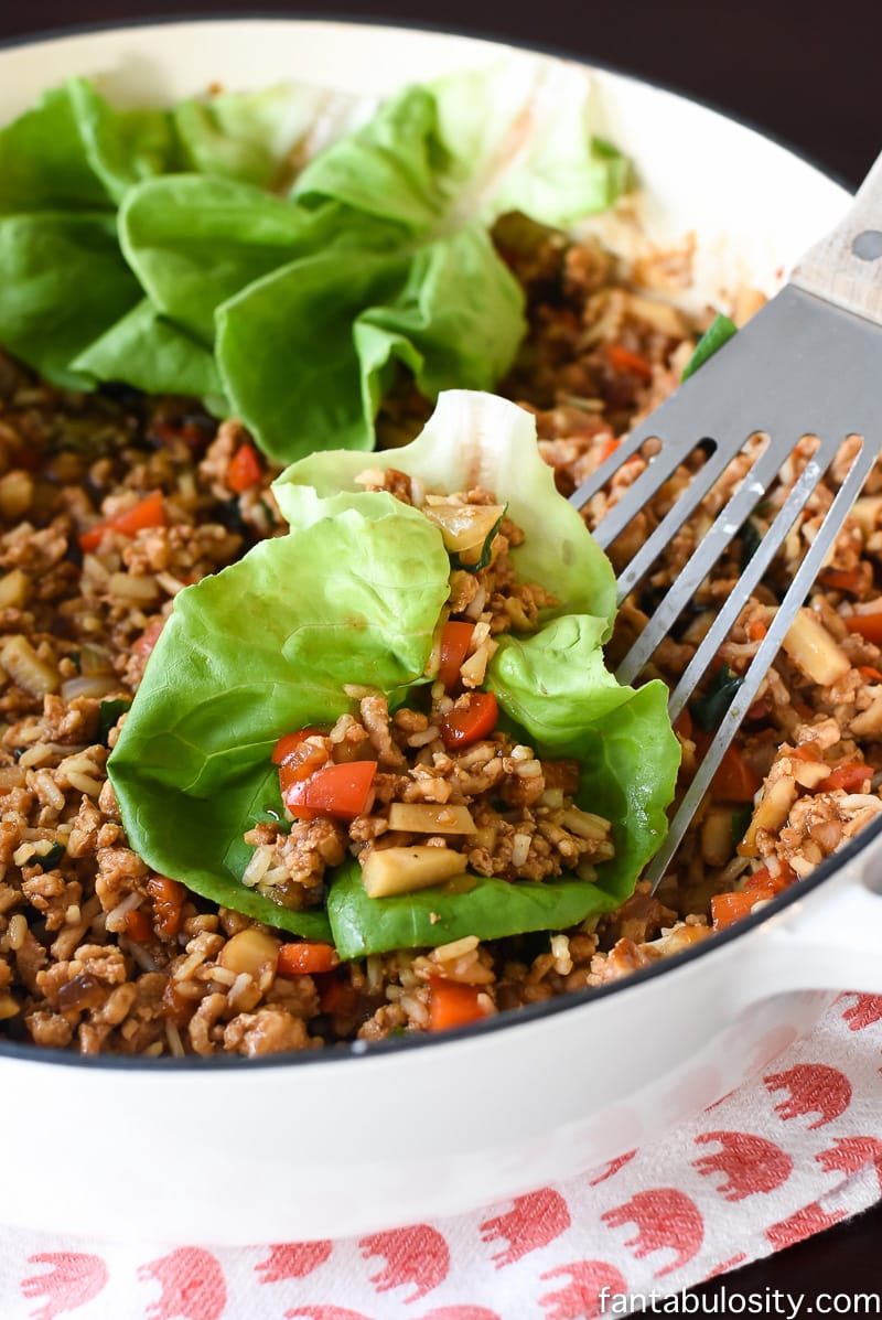 Asian chicken lettuce wraps - quick weeknight meal Fantabulosity