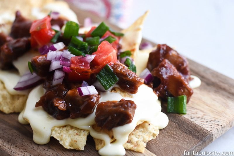 BBQ White Queso Nachos